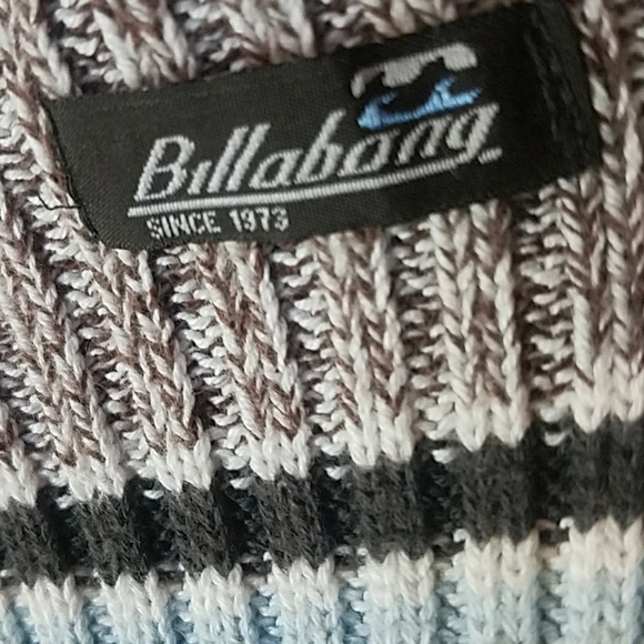 Billabong Brown and White V-Neck Sweater Size 10 - Picture 2 of 4